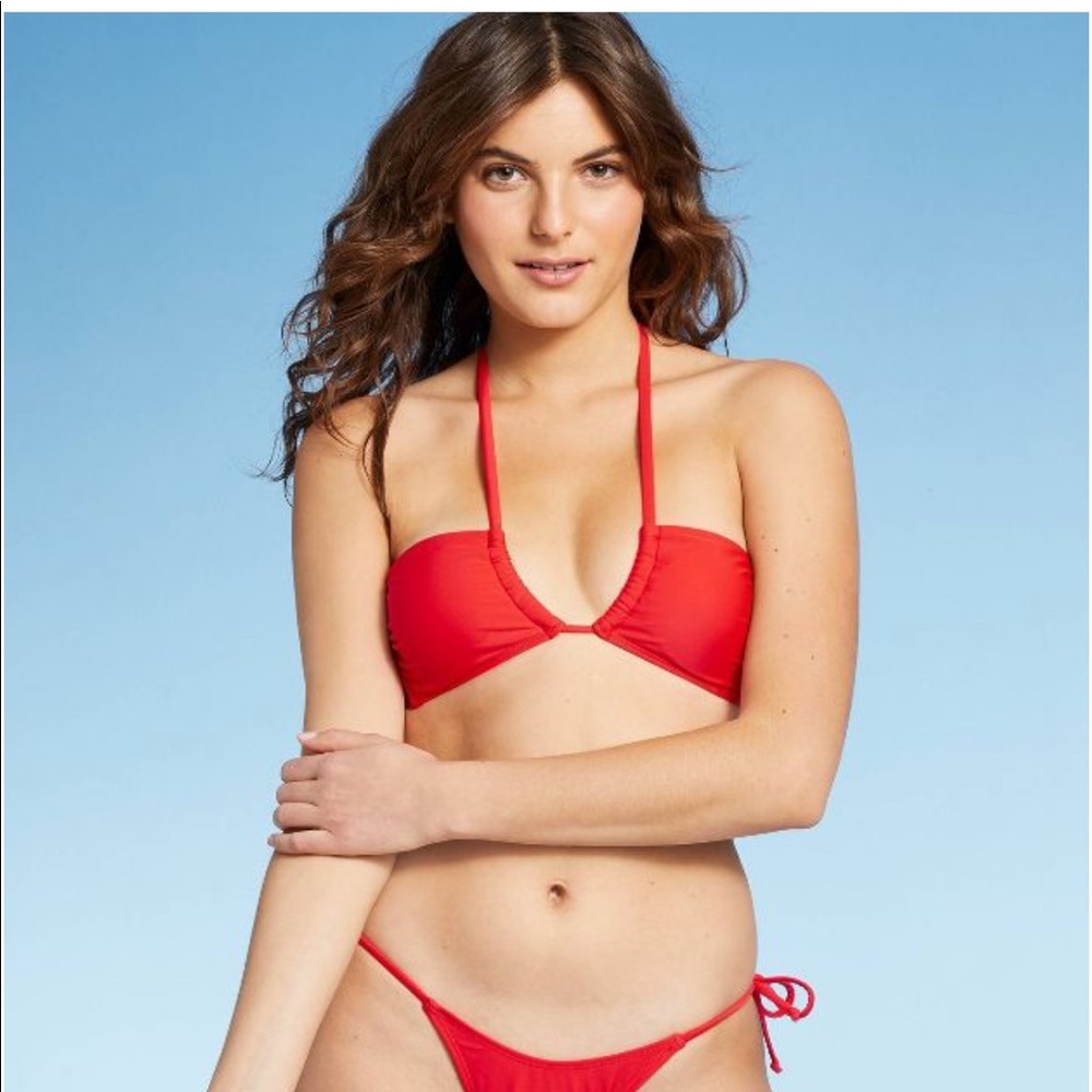 NWT U-Neck Bandeau Bikini Top